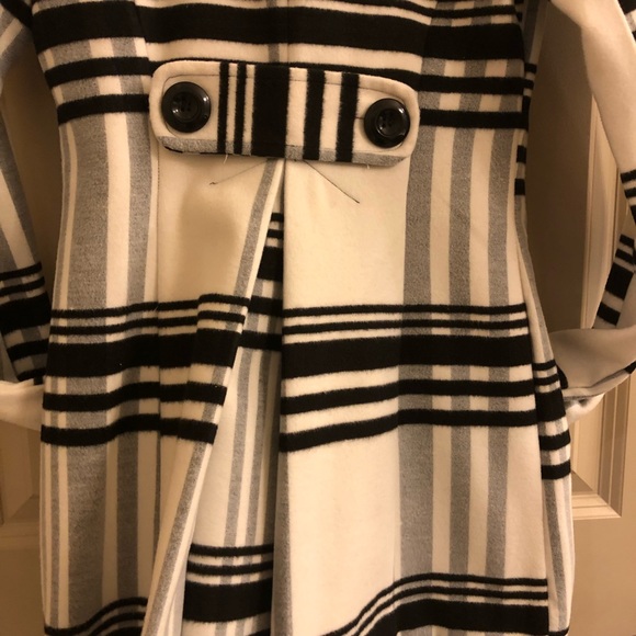 BCX Classy Plaid Fit Flare Pea Coat Jacket - Picture 3 of 5